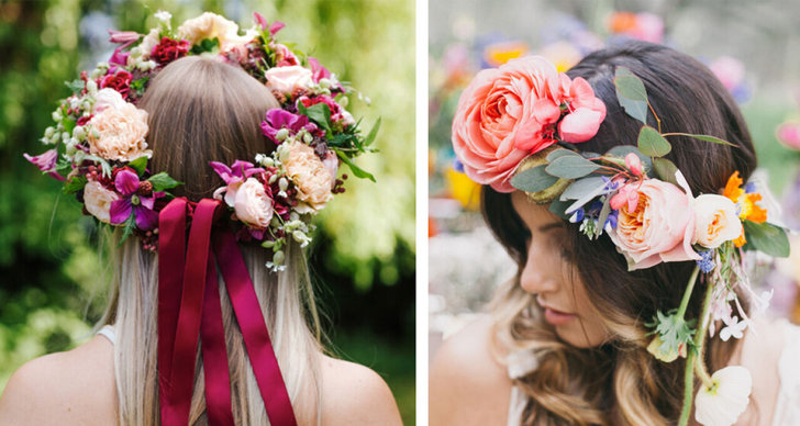 Bröllop, flower crown, Midsommar, Sommar, Blommor